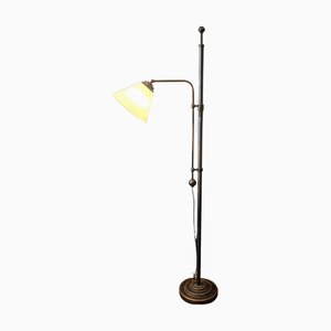 Swedish Grace Art Deco Floor Lamp in Bronze from Cebe, 1930s