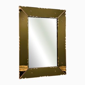 Vintage French Mirror with Sculpted Edge Details, 1940s