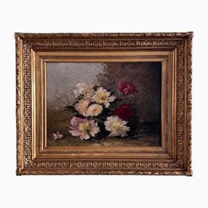 Eugène Parisy, Blumenstillleben, 19. Jh., Öl auf Leinwand, Gerahmt