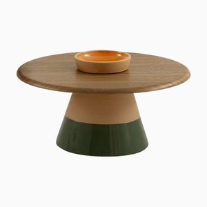 Table Basse Sablier en Noyer et Argile par Morica Design