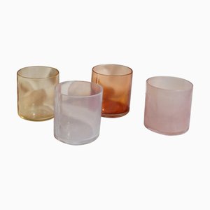 Raw Sunrise Glassware by Milena Kling, Set of 4