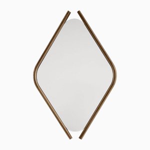 Small Walnut Wood Eye Mirror by Morica Design