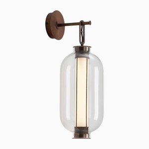 Lámpara de pared Bai a Ba Ba de vidrio transparente de Parachilna