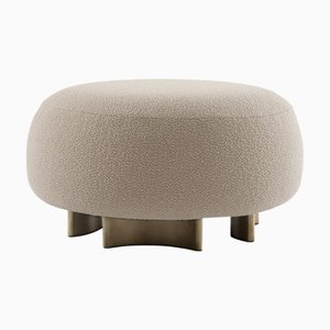 Punto E Virgola Bouclé Wool Pouf by Morica Design