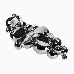 Chaise longue Golem in acciaio inossidabile lucidato a specchio di Barberini & Gunnell