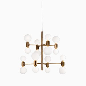 Golden Aballs Chandelier 8 by Parachilna