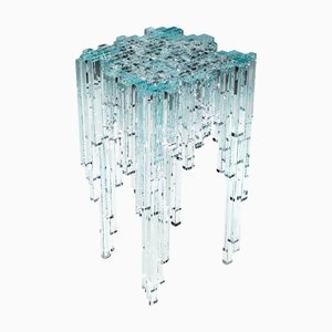 Cascata Side Table in Crystal Glass by Barberini & Gunnell