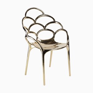 Alpemare Chair in Mirror Polished Cast Bronze by Barberini & Gunnell
