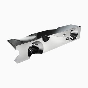 Get Lost! Bench in Mirror Polished Stainless Steel by Barberini & Gunnell