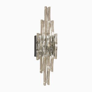 Large Glass Wall Lamp by Albano Poli for Poliarte, Italy, 1970s