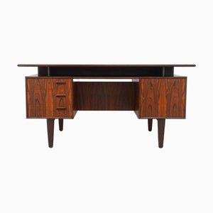 Dänischer Mid-Century Palisander Schreibtisch mit schwebender Tischplatte, 1960er