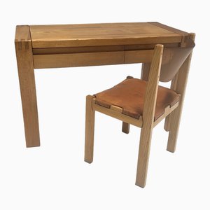 Schreibtisch und Stuhl von Pierre Chapo für Regain, 1960er, 2er Set