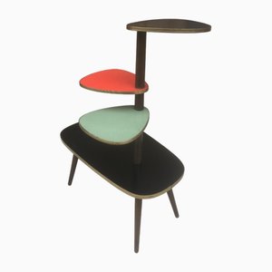 Soporte para plantas alemán Mid-Century con forma de riñón, años 40