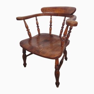 Fauteuil de Ferme Victorienne en Frêne et Orme, 1900s