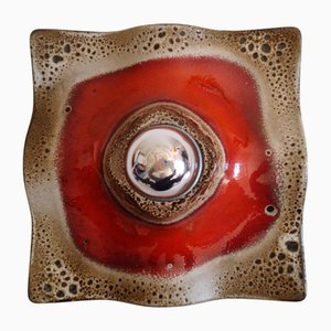 Mid-Century Modern Fat Lava Ceramic Wall Light from Hustadt Leuchten, 1960s