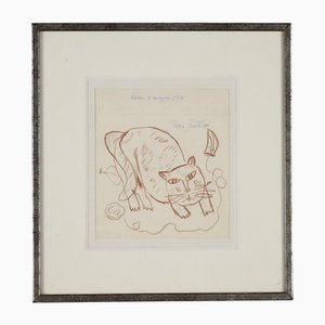 Franco Gentilini, Gatto, Disegno a matita