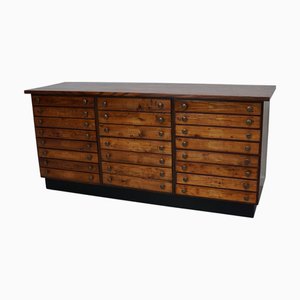 Deutscher Vintage Apothekerschrank aus Kiefernholz & Eiche, 1950er