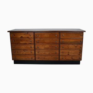 Vintage German Pine & Oak Apothecary Cabinet, 1950s