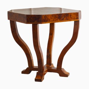 French Art Deco Side Table with Star Inlay, 1920