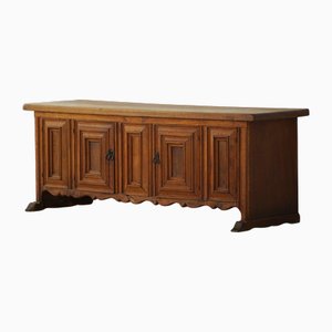 Mid-Century Modern Brutalist French Oak Sideboard, 1950s