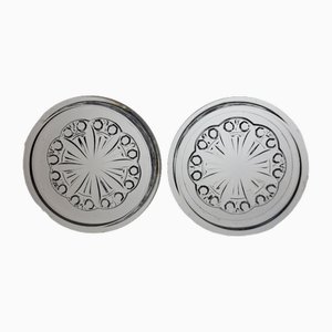 Crystal Bottle Coasters from Baccarat, 1930s, Set of 2