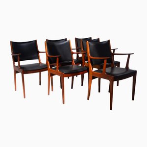 Poltrone in palissandro di Johannes Andersen per Uldum Møbler, Danimarca, anni '60, set di 6
