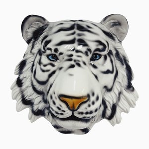 Wall Mask White Tiger by Ceramiche Boxer