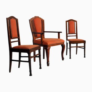 Sedie Art Déco in noce, Italia, anni '30, set di 3