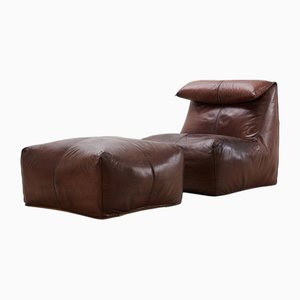 Early Bambole Sessel & Fußhocker von Mario Bellini für C&B Italia, 1972