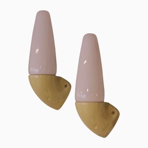 Appliques Murales Modèle 6035 Jaunes par Sigvard Bernadotte pour Ifö, 1950s, Set de 2