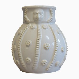 Vintage French Ceramic Pitcher with Mask by Emile Tessier 1950s