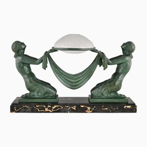 Art Deco Offrande Tischlampe von Max Le Verrier & Pierre Le Faguays für Fayral & Daum Nancy, Frankreich, 1925