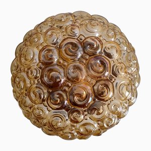 Mid-Century Modern Glass Wall or Ceiling Lamp attributed to Glashütte Limburg, Germany, 1960s