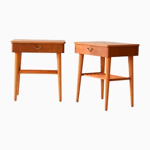 Tables de Chevet en Acajou et Bouleau, Set de 2, Danemark, 1950s