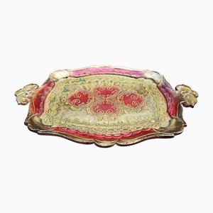 Florentine Wooden Tray, 1970s