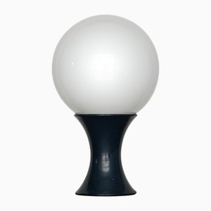 Lámpara de mesa hongo grande de vidrio opalino blanco de Stilnovo, años 60