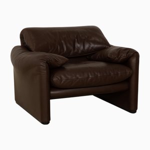 Maralunga Stuhl aus Leder von Cassina