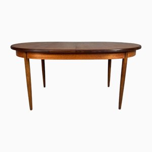 Tavolo da pranzo ovale Mid-Century moderno allungabile in teak di G-Plan, anni '60
