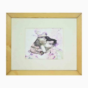 Alberto Inglesi, Woman, 1990s, Ink and Watercolor on Paper