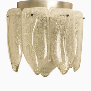 Lampada da incasso in vetro di Murano di Mazzega, Italia, 1970