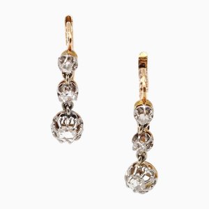 Orecchini edoardiani con diamanti, set di 2