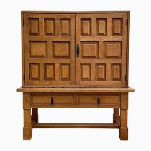 Brutalistischer Vintage Schrank aus Eiche, 1970er