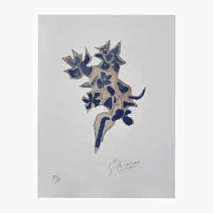 Georges Braque, Blue Carnation Lettera Amorosa, 1963, Lithograph