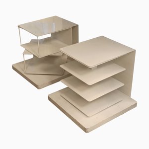 Librerías Ptolomeo blancas, años 80. Juego de 2