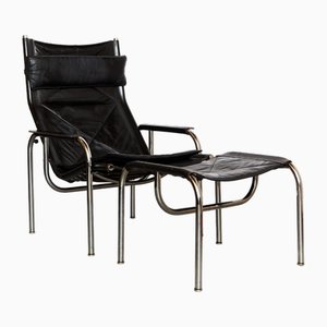 Set de Fauteuil HE1106 & Ottomane HE1104 Vintage par Hans Eichenberger pour Strässle, 1970s