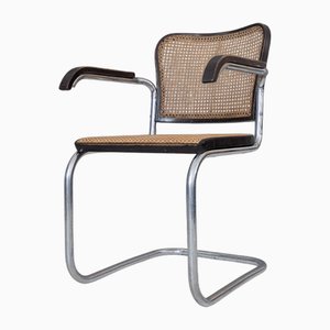 Vintage Bauhaus Tubular Steel Armchair by Robert Slezák, 1930s