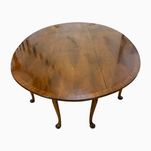 Large Antique Figured Walnut 10-Seater Wake Dining Table, 1920s