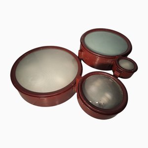 Große Meta Deckenlampe aus Lackiertem Metall von BBPR für Arteluce, 1960er