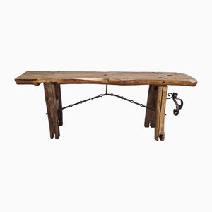 Brutalist Workbench Console, 1890s