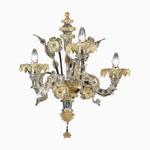 Venetian Ca Rezzonico Murano Glass Gold Wall Sconce by Simoeng